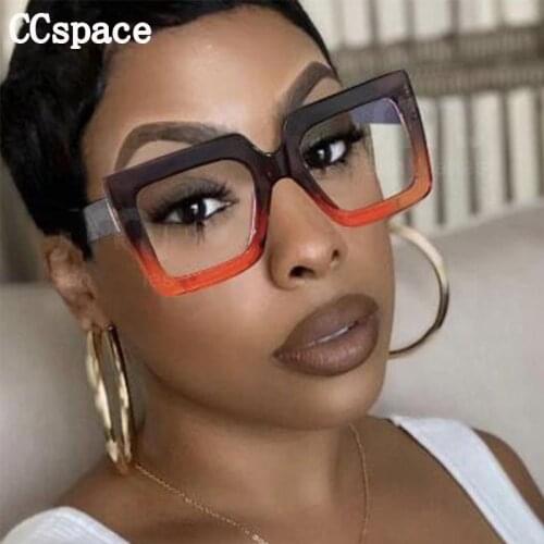 46688 Oversized Square Sunglasses Men Women Fashion Brand Designer Sunshade Uv400 Retro Optical Glasses Frame