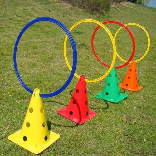 5pcs 40cm Soccer Speed Agility Rings Multi Color ABS Circle Football Training Ring Sport Soccer Training Equipment 15.7"