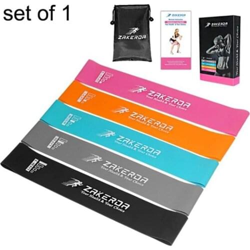 5pcs Natural Latex Loop Band Workout Yoga Belts Fitness Exercise Crossfit Stretching Strength Training Physical Therapy