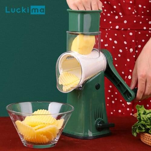 5 In 1 Multifunctional Vegetable Cutter Potato Chip Slicer Cheese Grater Shredder Manual Mandoline Food Spiralizer Kitchen Tools