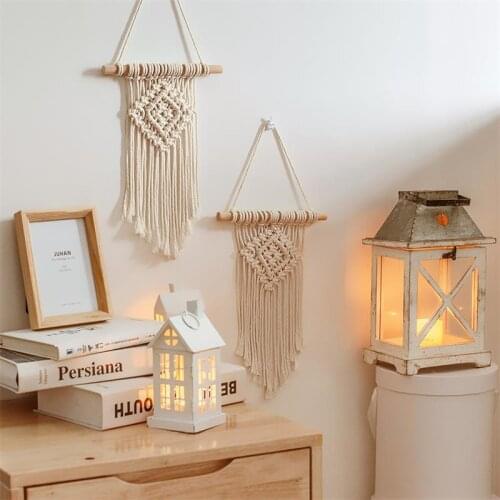 Bohemian Macrame Wall Hanging Tapestry Decor Boho Style Hand Woven Dreamcatcher Handmade Dream Catchers Gift Home Decoration