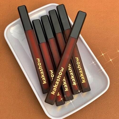 Black Satin Lip Glaze Matte Lipstick Lip Mud Velvet Long Lasting Waterproof Non-stick Lip Gloss Makeup Cosmetic TSLM1