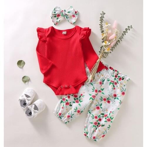 2020 Focusnorm New Fashion Toddler Infant Baby Girl Clothes Set Long Sleeve Romper Tops Sweater+Pants/Leggings 3PCS Outfits Set