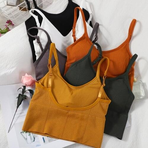 HELIAR Women Crop Top Tube Top Cropped Bra Female Seamless Underwear Backless Intimate Sexy Lingerie Sports Padded Bandeau Camis