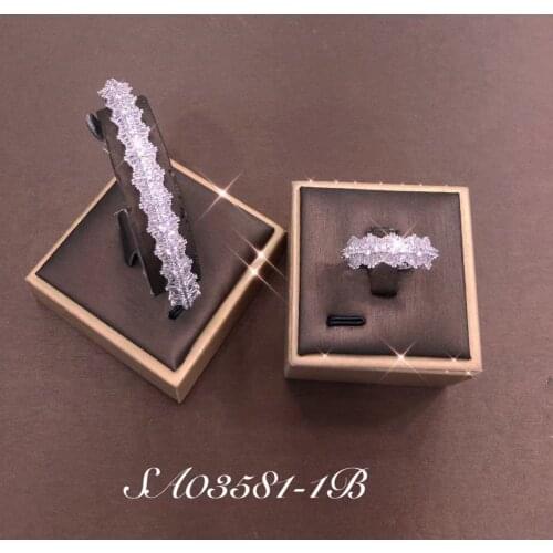 Janekelly 2pcs Bridal Zirconia Full Jewelry Sets For Women Party, Luxury Dubai Nigeria CZ Crystal Wedding necklace sets