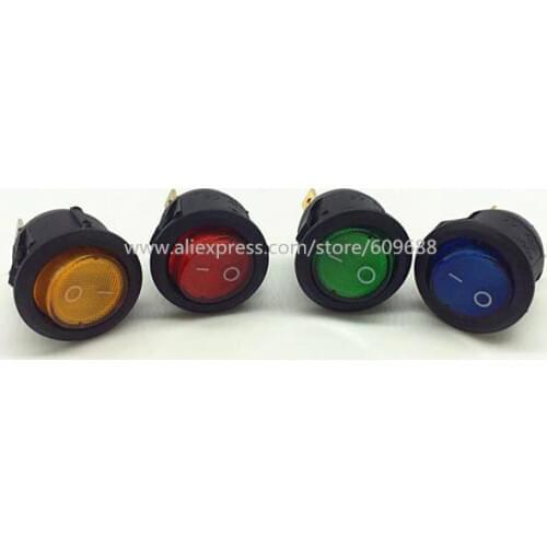 KCD1-105/N 3 Pins 2 Position illumated Rocker Boat Switch Toggle Switch with 20mm