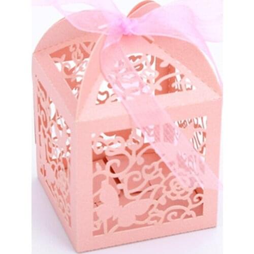 Candy Box With Ribbons Chocolates Boxes Wedding Anniversaire Baby Shower Eid Mubarak Party Decoration Favors Gifts For Guests