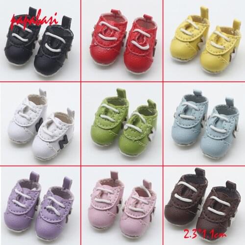 2.3*1.1cm Dolls shoes for 1/6 blyth ,Azon, OB doll ,licca,1/8 bjd doll mini shoes toys Accessories