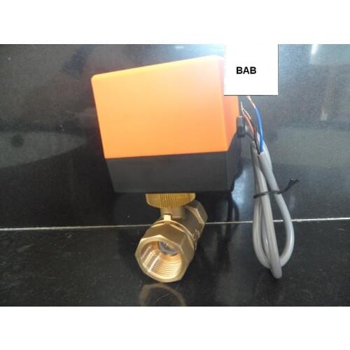 DN20(G 3/4") AC220V electric actuator brass ball valve,Cold&hot water/Water vapor/heat gas 2 way Brass Motorized Ball Valve