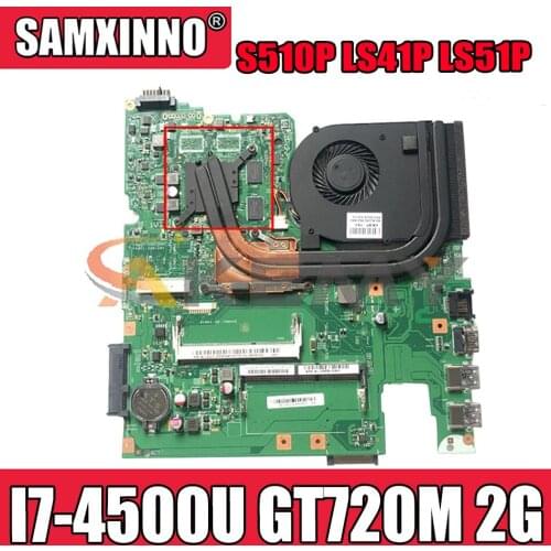 Akemy 12293-1 48.4L106.011 Motherboard For Lenovo S510P LS41P LS51P Notebook Motherboard CPU I7 4500U GT720M 2G DDR3 100% Test