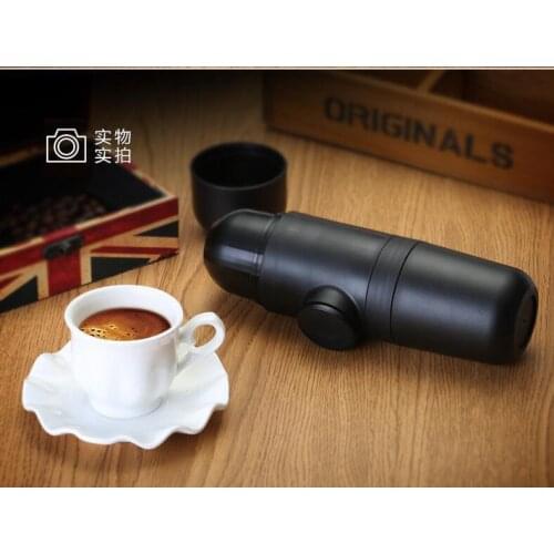 Mini Outdoor Moka Pot Car Pocket Coffee Pot Portable Hand-Pressed Capsule Coffee Machine
