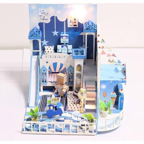 Miniature Furniture Kit Model Toy DIY Childlike Wish Wooden Doll Houses for Kids Give Children Best Enlightenment Toy Gift