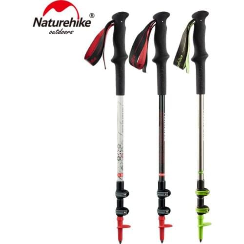 NatureHike Nordic Walking Poles Ultralight 185g High Toughness Carbon Fibre Walking Stick Telescopic Hiking Stick NH17D006-D