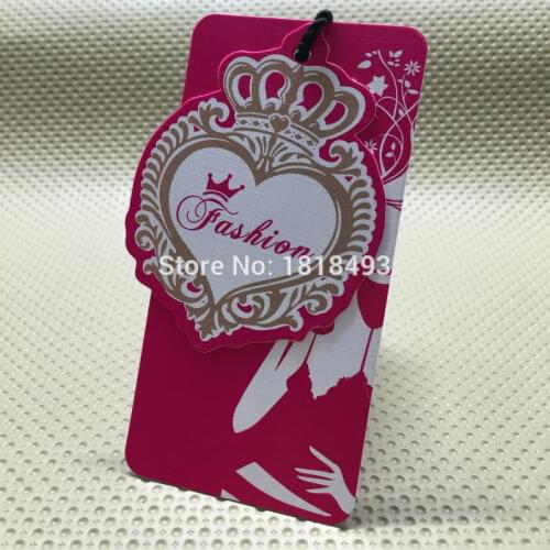 Custom textured cardboard tags/ custom shape cutting tags/clothing kraft paper hang tag/garment tags printing