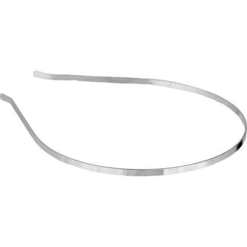 DoreenBeads 10PCs 14.5cm x 11cm dull silver color Headbands Hair Band 4mm wide (B12705)