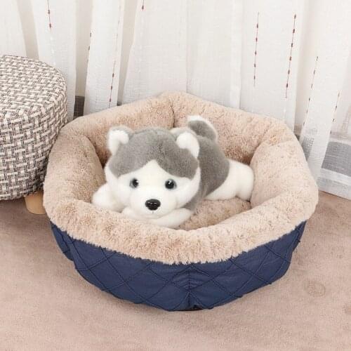 Pet Dogs Nest Cats Nest Embossed Denim Small Dogs Warm Autumn And Winter Teddy Pet Products