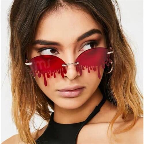 Seemfly Fashion Rimless irregular Sunglasses Women Men Shades Alloy Eye Glasses Trend Brand Design UV400 gafas de sol
