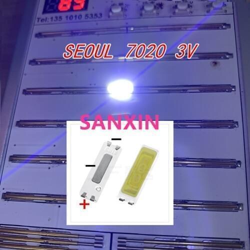 SEOUL 50pcs/lot LED Backlight 0.5W 3V 7020 STHBI141E-B Cool white LCD Backlight for TV TV Application 55LM