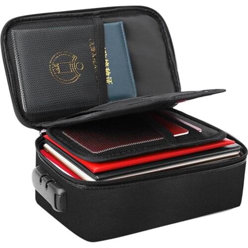 Large Capacity 3-Layer Document Tickets Storage Bag Certificate File Organizer Case Home Travel Passport Briefcase Travel Pouch