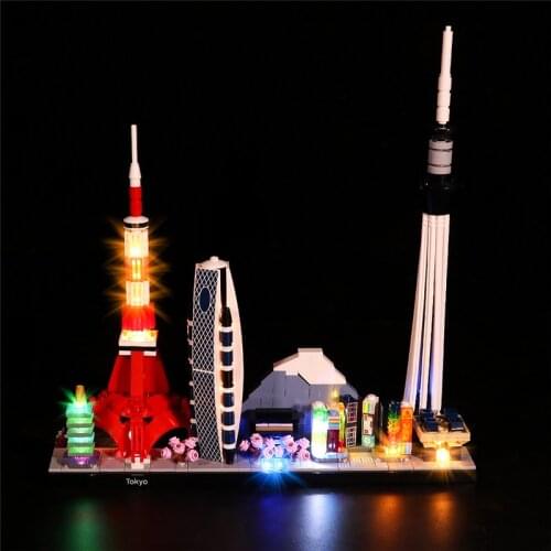 Vonado LED Lighting Set For Architecture Skylines Tokyo 21051 Light Kit, Not Included The Building Block