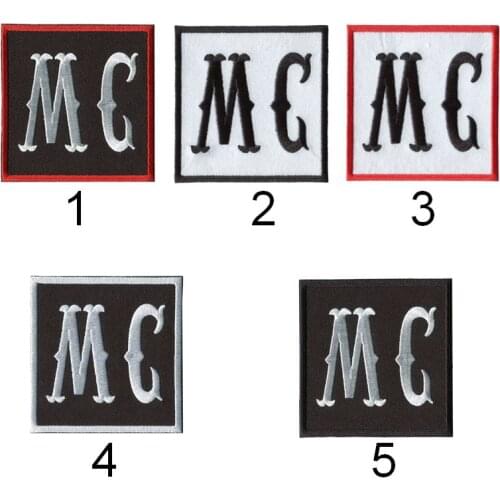 One pc MC embroidered patches & rockers for outlaw motorcycle riding clubs and individual bikers with iron on backing