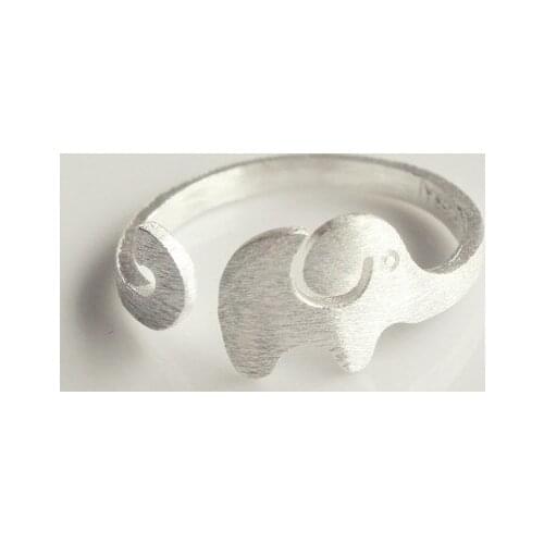 925 Sterling Silver elephant Open Rings For Women Hypoallergenic Fashion Girl Sterling-silver-jewelry