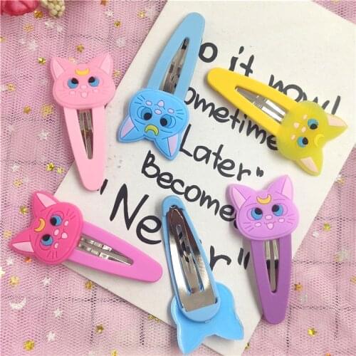 1PCS Lovely Girls Elegant Cat Child Hair Clips Sweet Headwear Hair Scrunchy BB Hairpins kids Barrettes Women Hair Accessories