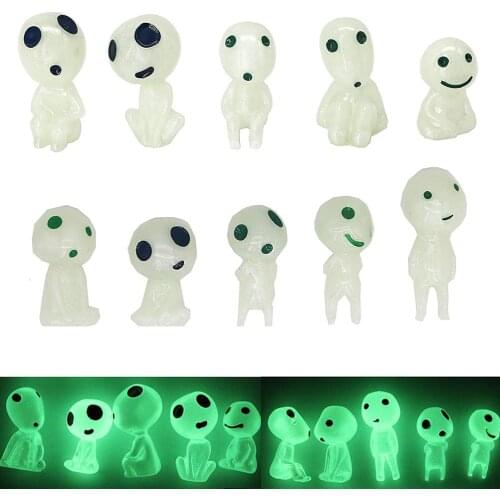 10PCS Luminous Garden Ghost Miniature Figurines Wall Decor Room Decor For Home Decoration Accessories Garden Decoration Outdoor