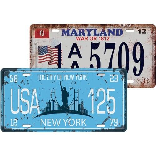 2pcs Iron Painting Metal Tin Sign Wall Plaque