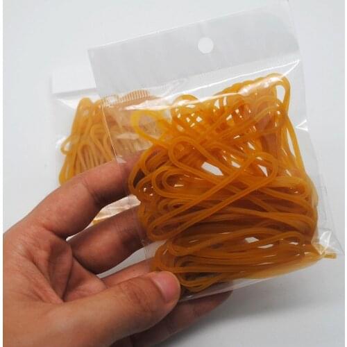 2 Bag about 100pcs Elastic Rubber Bands Stretchable Band Sturdy Rubber Elastics Bands Strong Fastener Round Long Models Randomly