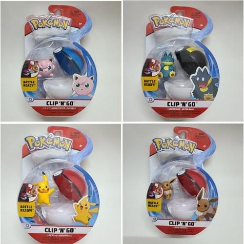 21cm TAKARA TOMY Pokemon WCT Go Game Pikachu Charizard Figurine Pokemon Clip GO Carry Poke Ball Belt Set PVC Action Figure Toys