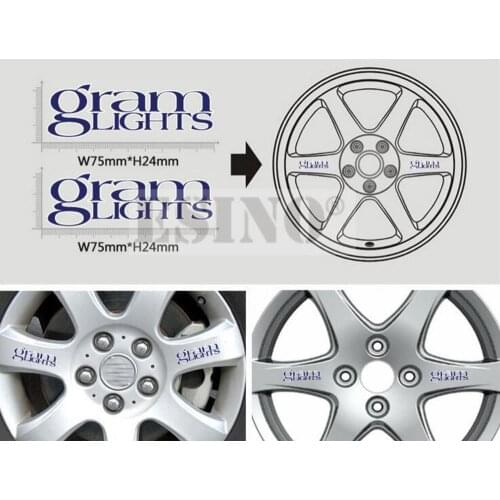40 x Newest Car Styling Decoration Vinyl Car Wheel Rim Decoration Sticker Series Car Accessories Decal for Gram Lights