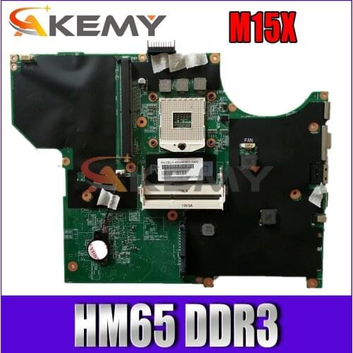 Akemy CN-00G5VT For Dell Alienware M15X Motherboard HM65 DDR3 Mainboard 0G5VT 00G5VT 100% tested