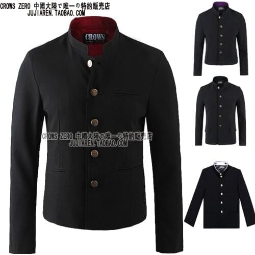 Free Shipping New Japanese senior middle school uniform male mens Suzura slim blazer chinese tunic jacket top Korean coat
