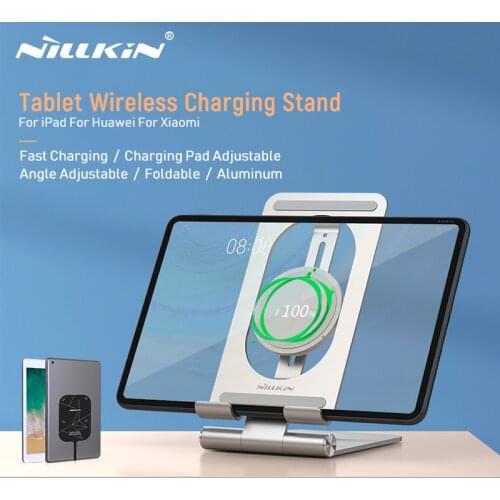 For iPad Wireless Charger, Nillkin Tablet Wireless Charging Pad Aluminum 15W Qi Wireless Charger for Huawei MatePad Pro For iPad