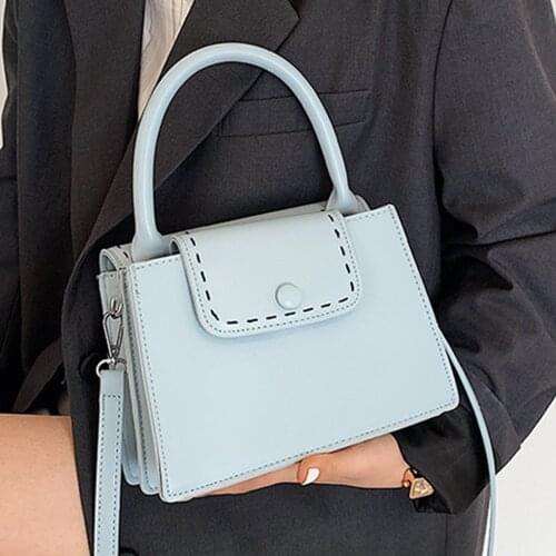 Brands Solid Color Womens Handbag Fashion Designer Shoulder Crossbody Bags for Women 2021 High Quality Pu Leather Clutch Purse