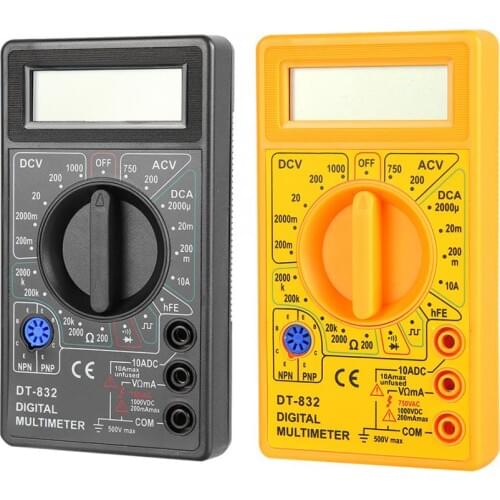 DT-832 Handheld Pocket Digital Multimeter AC/DC Voltage Current Resistance Tester with Buzzer