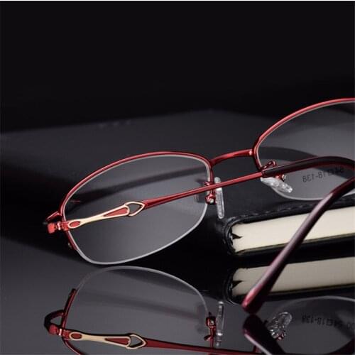 Alloy Elegant Women Glasses Frame Female Vintage Optical Glasses Plain Eye Box Eyeglasses Frames Myopia Eyewear 4500