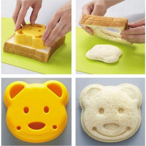 Cute 1pcs DIY Sandwich Mold Cutter Little Bear Shape Sandwich Mold Bread Cake Mold Maker Creative Tool kitchen