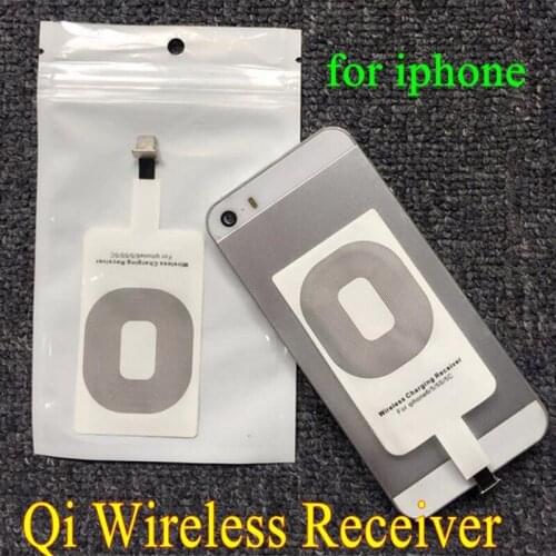 Hoqueen 50pcs/lot Qi Wireless Charger Receiver for Apple For iPhone7 7p 6 6S 5 5S 5C Charging Adapter Receptor Pad Coil
