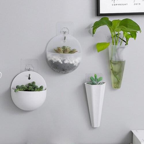 Creative Wall Decoration Hanging Flower Pots Flower Vase Green Plants Container Hydroponics Home Decor Office Decoration Crafts