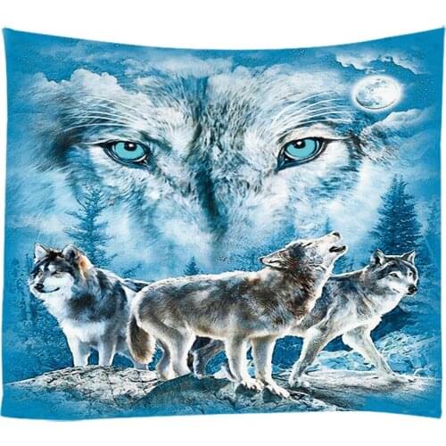 Creative 3D Printing Wolf Park Tapestry Wall Hanging Bed Spread Beach Towel Table Cloth Yoga Mat 250x180cm LargeSize