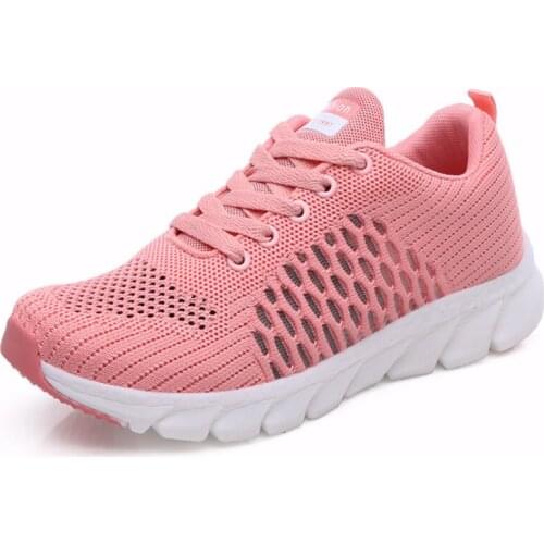 Fashion Thick-soled Sports Casual Breathable Mesh Flat-bottom Womens Shoes Spring 2021 New