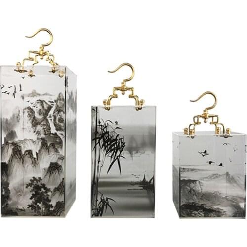 New Chinese Zen landscape ornaments Porch living room wine cabinet room household soft home decoration Tabletop ornaments