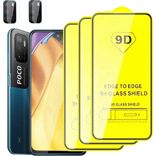 Poco-m3, tempered glass + camera protection for poco m3 pro 5g xiaomi poco f3 glass poko m3 pro mi pocophone f3 screen protector
