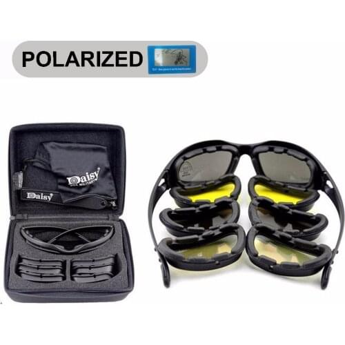 Daisy C5 Polarized Army Sunglasses Goggles Men Military Sun Glasses For Mens Desert Storm War Tactical Sunglasses