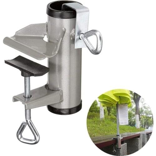 Portable Patio Umbrella Fixing Clip Bracket Balcony Garden Courtyard Beach Parasol Holder