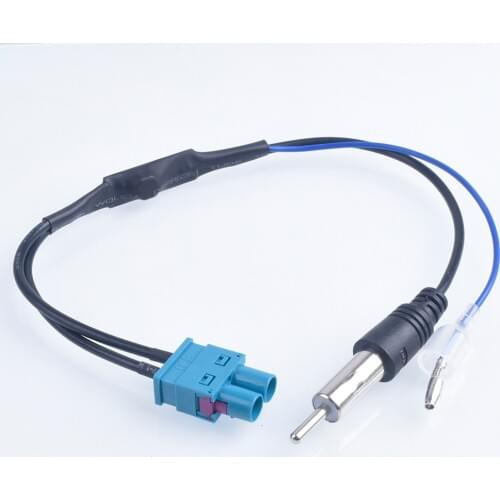 Dual FAKRA RF Radio Antenna Adapter With Amplifier For vw RNS510(MFD3)/RCD510/310/Golf/MK5/MK6/Passat B6/B7/Tiguan