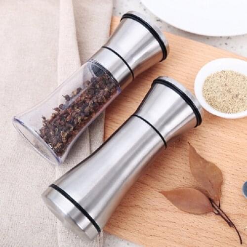Manual Salt Pepper Grinder Mill Refillable Adjustable Grinder Spice Mill Kitchen Tools Portable