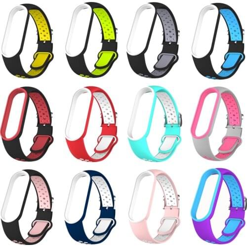 Silicone Strap For XiaoMi Mi Band 3 4 5 Breathable Sport Wristband For XiaoMi Mi Band6 5 Bracelet replacement Mi Band 6 strap